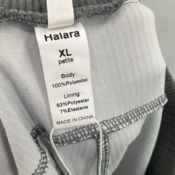 NWT Halara Gray High Waisted Side Pocket Straight Mop Corduroy Casual Pants XLP - Picture 10 of 11